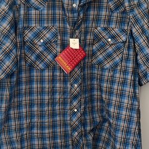 Men’s Rustler Pearl Snap Shirt Size XL NWT
